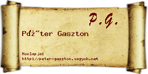 Péter Gaszton névjegykártya