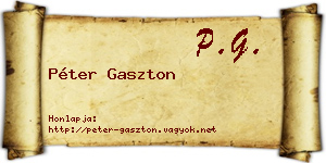Péter Gaszton névjegykártya